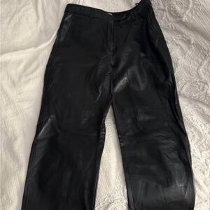 Babaton women’s Black Leather Dress Pants